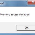 Chyba Memory Access Violation