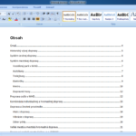 Microsoft Word 2007: Vytvorenie obsahu