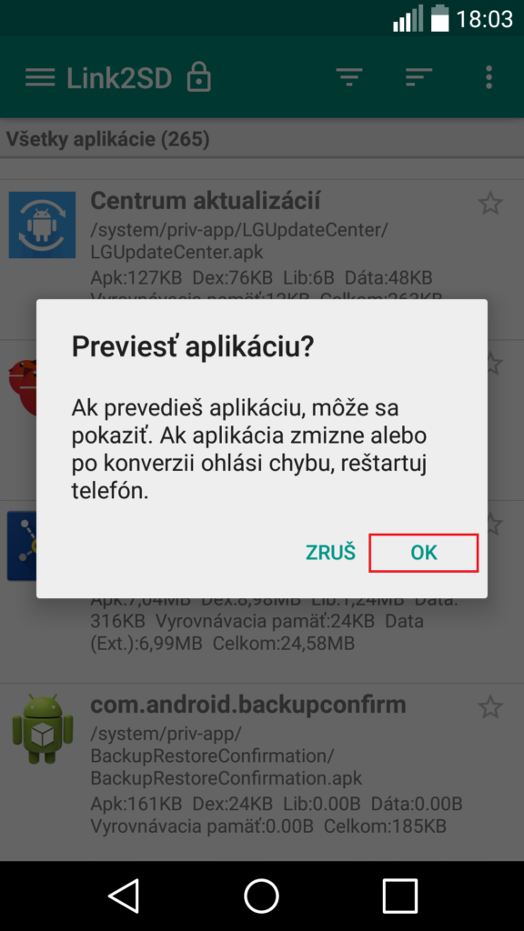 Ako previesť aplikáciu na systémovú na Androide